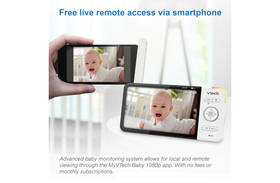 Buy VTech RM5764HD 5″ Smart Wi-Fi Enabled 360 Degree Pan Tilt