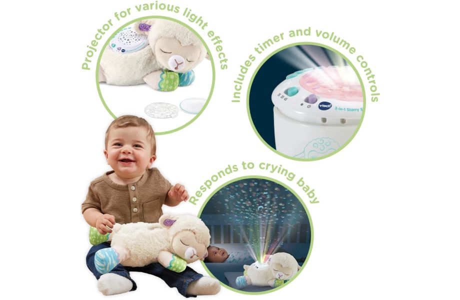 3-in-1 Starry Skies Sheep Soother light projector