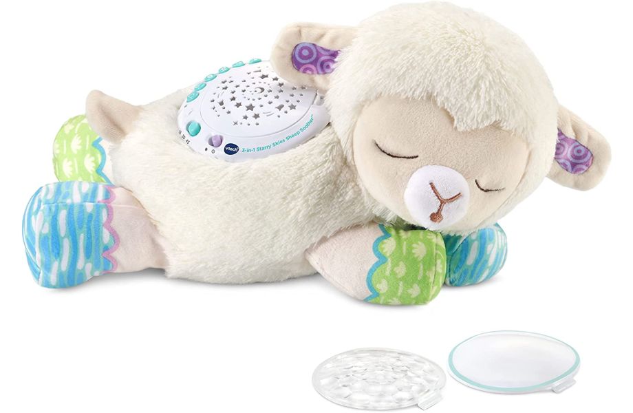 3-in-1 Starry Skies Sheep Soother with changeable projector disks