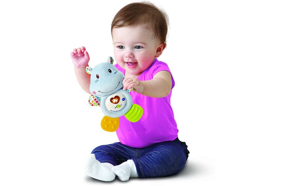 Vtech Little Friendlies Happy Hippo Teether Blue baby with Teether