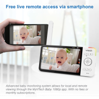 VTech RM5754HD 5″ Smart Wi-Fi Enabled Video Baby Monitor